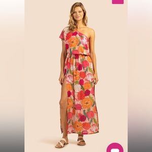 Trina Turk SUNNY BLOOM ASYMMETRICAL MAXI DRESS